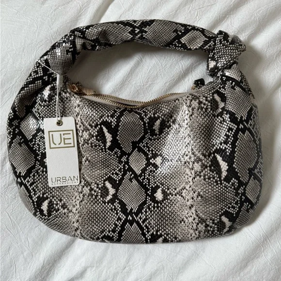 Snakeskin crescent shaped purse. NWT - Picture 2 of 5